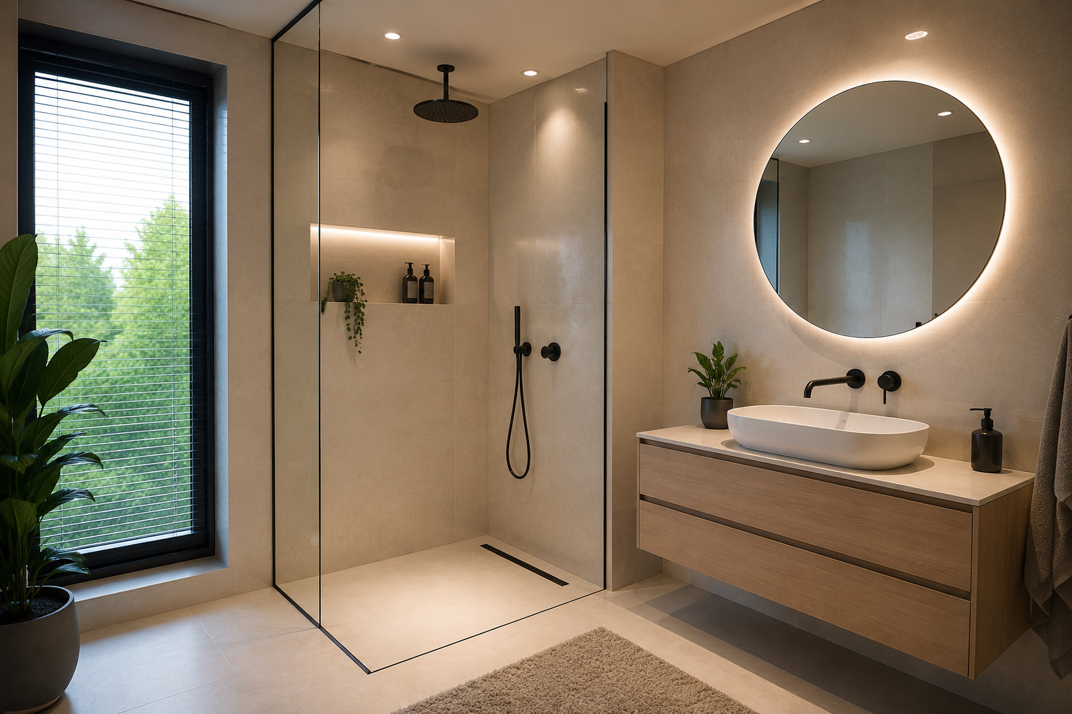 bad vervangen door inloopdouche in Haaksbergen - moderne badkamer renovatie