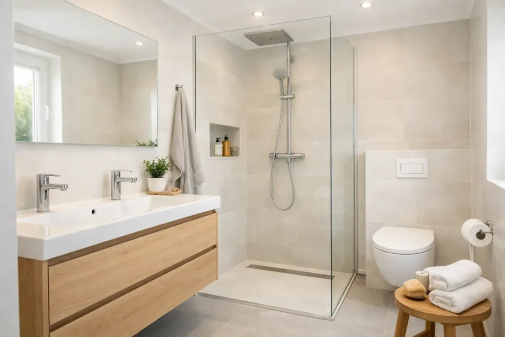 Kleine badkamer renovatie in Vroomshoop
